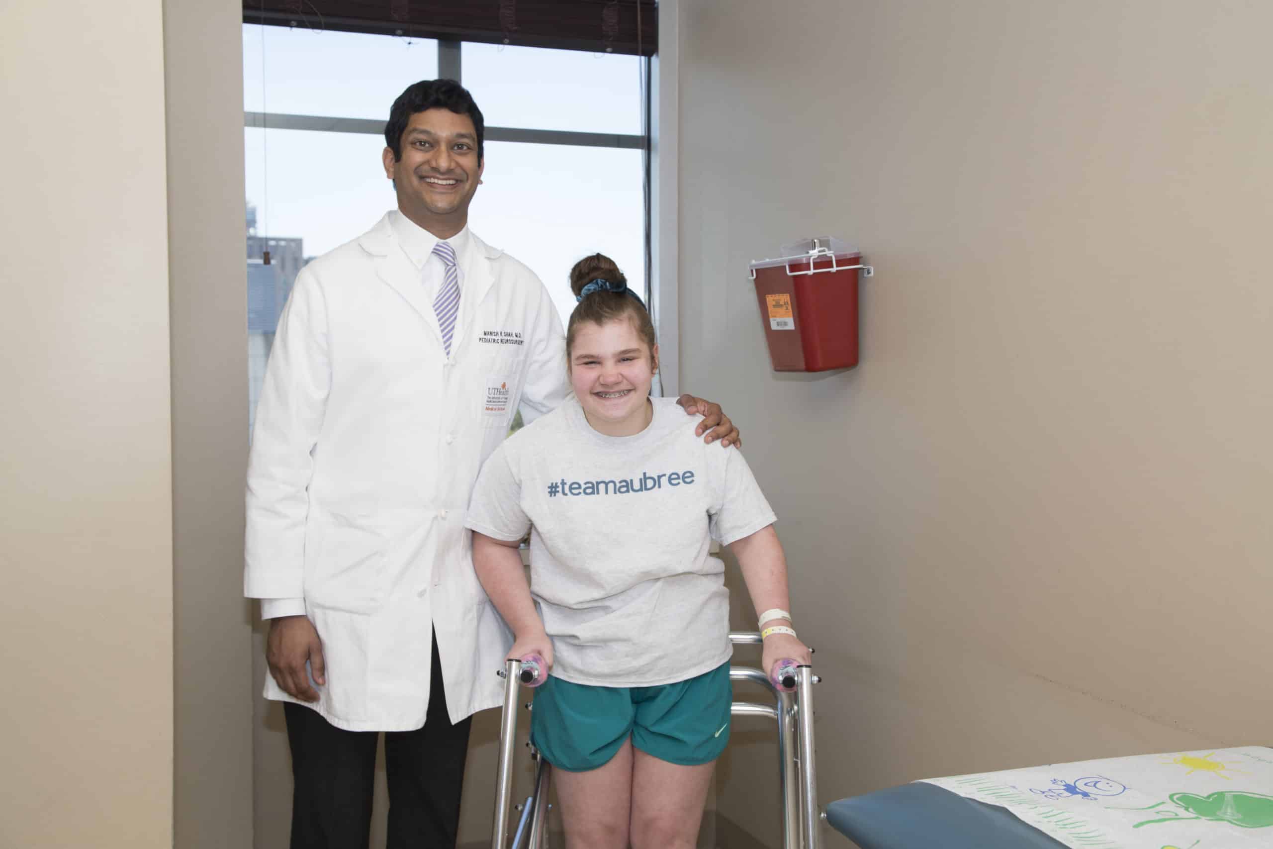 Manish N. Shah, M.D meets with Aubree for a check up.