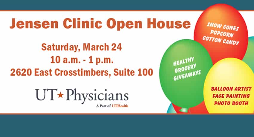 Join us for fun, food and entertainment at the grand opening of the UT Physicians - Jensen clinic.