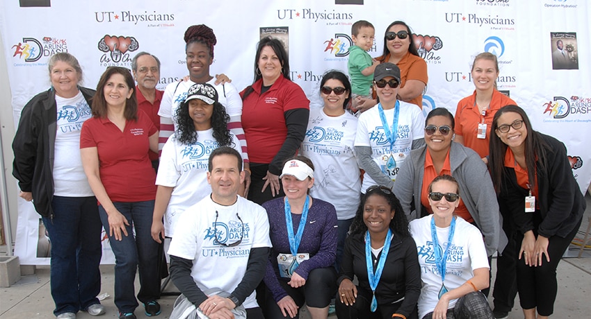 Team UT Physicians at the 2017 Darling Dash 5K event.