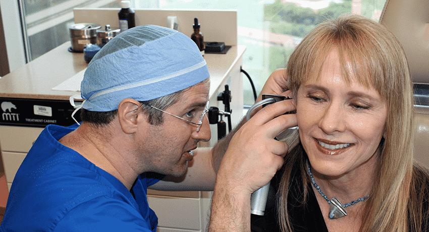 Frances Stites participated in the no-cost oral, head and neck cancer screenings on April 13. Ron J. Karni, M.D., started the screenings eight years ago.