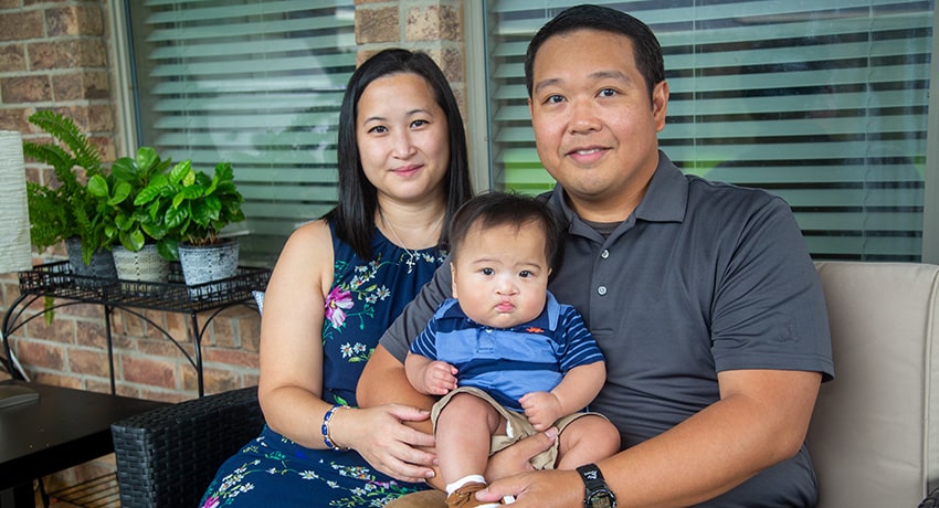 David Fausto with parents