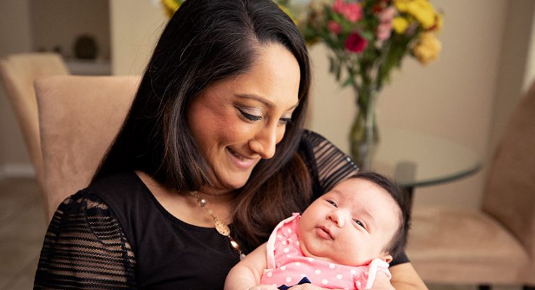Archana Acosta and her daughter