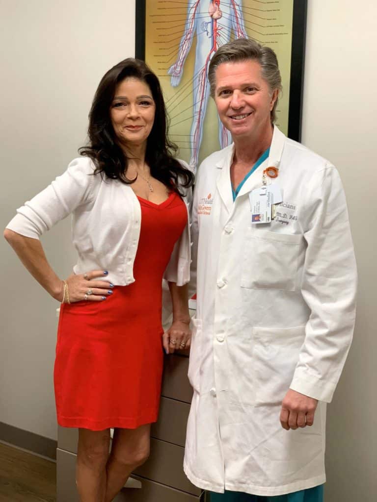 Cherie Martinez and Gordon Martin, MD, who treated her case of nutcracker syndrome