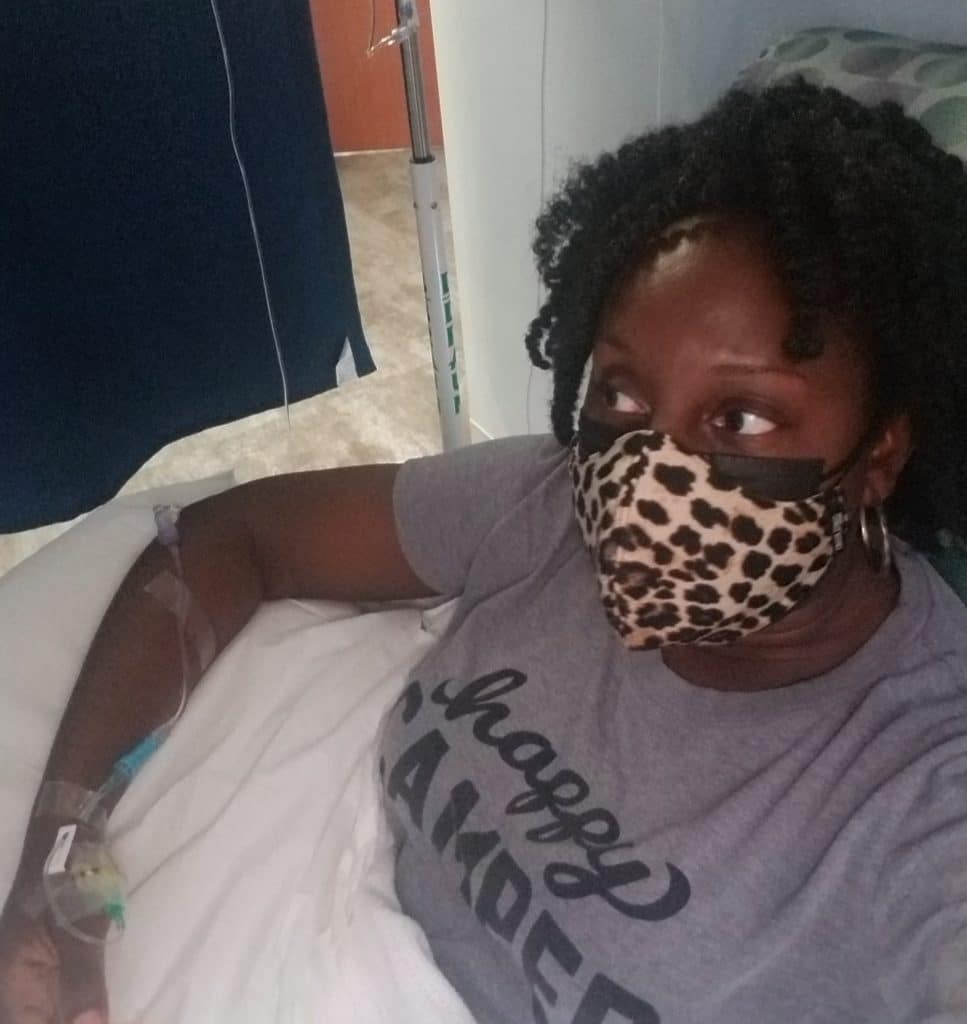 Kisha McClintock in the hospital