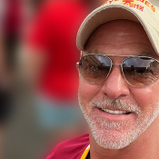 A patient living with HIV attends an alumni event