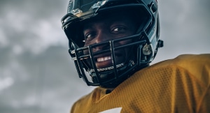 Football Player Smiling