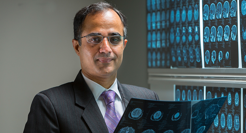 Nitin Tandon, MD, professor and chair ad interim of the Vivian L. Smith Department of Neurosurgery with McGovern Medical School at UTHealth Houston. (Photo by UTHealth Houston)