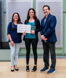 Lindsay Jackson (center) poses with her practice manager, Maribel Vela (left), and Andrew Casas (right), Sr. VP, UTHealth Houston, COO, UT Physicians