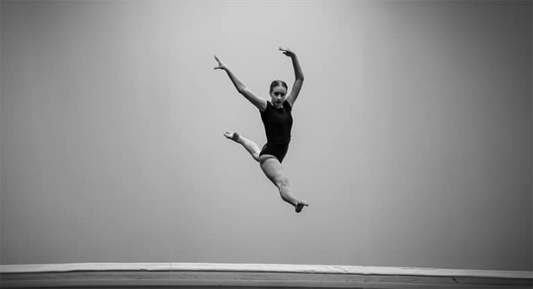 dancer leaping in the air