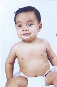 Fernando Carlos as an infant who was diagnosed with congenital diaphragmatic hernia (CDH)