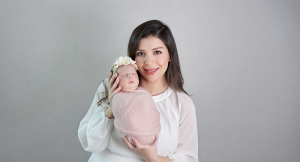 Mona and her newborn baby