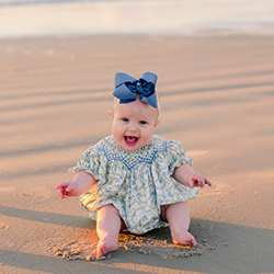 Baby Rylan at the beach
