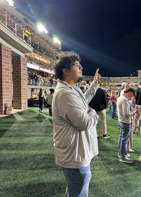John Longoria at the Texas State University stadium