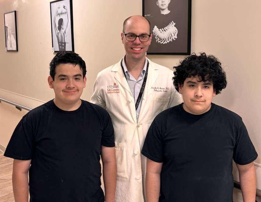 Timothy Borden, MD, with Brandon Bradley Gonzales
